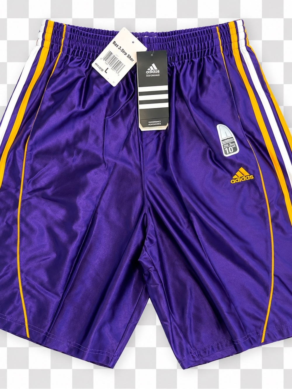 🏀 New with Tags Adidas Performance 3-Stripe Basketball Shorts - Picture 2 of 7